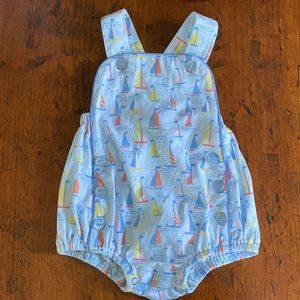 NWOT - Serendipity sailboat regatta bubble/onesie with cross back straps